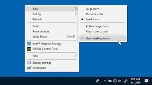 My desktop icons are huge windows 10 upgrade? Show Hide Or Resize Desktop Icons
