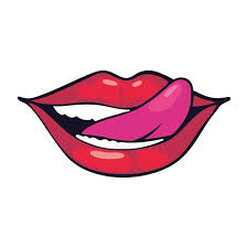 mouth pop art and tongue icon isolated