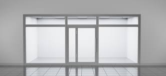 Glass Door And Windows Realistic Mockup