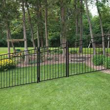 Barrette Outdoor Living 73050585 3 Rail Adjustable Gate Kit Aluminum Fence Black