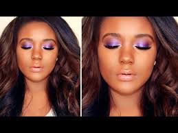 purple smokey eye summer makeup