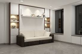 vertical wall bed with sofa at best