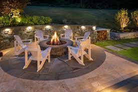 Patio Firepit With Integrated Lighting