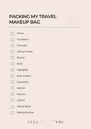 what to pack in your travel makeup bag
