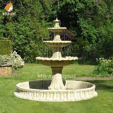 White 3 Tier Marble Water Fountain