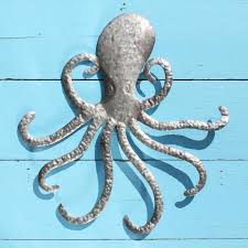 Tin Octopus Metal Wall Hanging