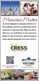 cress funeral service retail ad