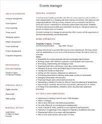 Free and premium resume templates and cover letter examples give you the ability to shine in any application process and relieve you of the stress of building a all resume and cv templates are professionally designed, so you can focus on getting the job and not worry about what font looks best. Free 8 Sample Event Planner Resume Templates In Pdf