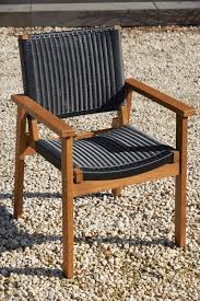 Corfu Teak Dining Chairs Black