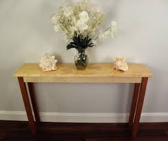 Curly Maple And Cherry Console Table