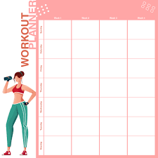 free printable weekly workout schedule