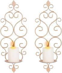 Iron Wall Candle Sconce Holder Set Of 2