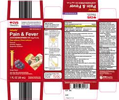 infants pain and fever acetaminophen