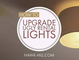 Browse drum shade ceiling lighting at seascapelamps.com. A Diy Hack For Covering Up Ugly Light Fixtures In Rental Housing Hawk Hill