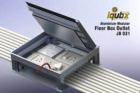 square electrical floor box outlet at