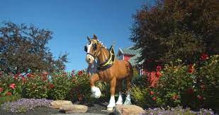Clydesdale Horse Statue At Budwesier
