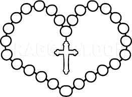 how to draw rosary beads rosary step