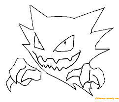 Pictures of haxorus coloring pages and many more. Haunter Pokemon Coloring Pages Cartoons Coloring Pages Coloring Pages For Kids And Adults