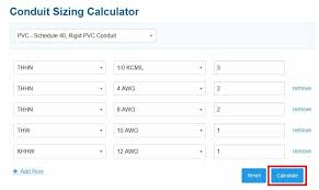 calculate conduit size for cables