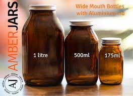 175ml Amber Glass Wide Mouth Bottle Jar