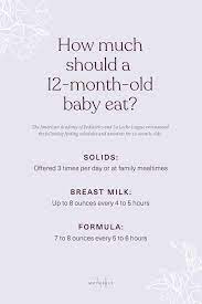 12 month old baby feeding schedule