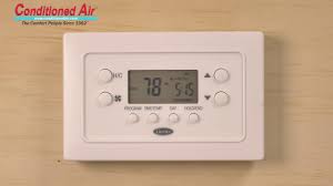 How to program a white rodgers thermostat device. How To Program Carrier Thermostat Conditioned Air Youtube