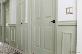 Sage Doors And Wainscoting Hallway