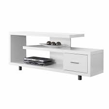 Choose from simple metal stands to traditional cabinets with storage space. White Modern Tv Stand Fits Up To 60 Inch Flat Screen Tv Fastfurnishings Com