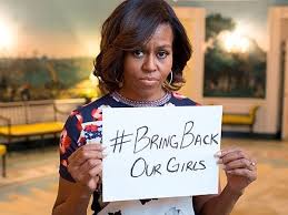 Image result for michelle obama bring back girls hashtag pics
