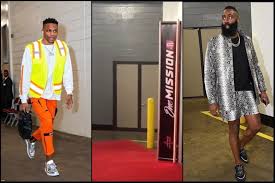 Oklahoma city thunder point guard russell westbrook kicked off his quest for an nba championship trophy by rt @anthonyvslater: Rockets Have Red Carpet For Pregame Outfits Into Arena Blacksportsonline
