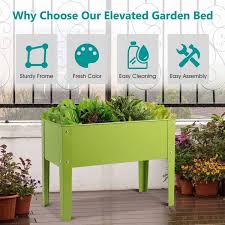 Raised Garden Planter Flower Bed Box