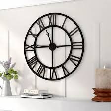 Black Metal Decorative Wall Clock For