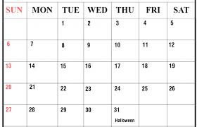 Free Printable October 2019 Calendar Planner Templates