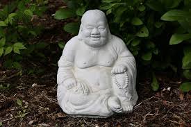 Sculptures Concrete Buddha Laughing