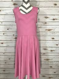 Details About Xs Lularoe Nicki Sleeveless Pocket Dress Solid Pink Nwt