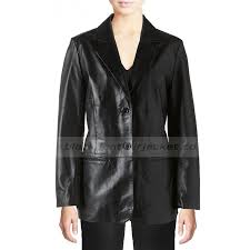 Womens Excelled Nappa Black Leather Jacket
