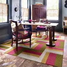 pink and green stripes carpet tiles