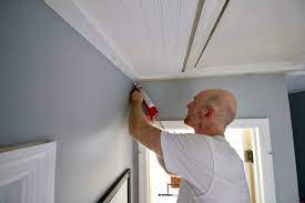 cover popcorn ceilings with beadboard