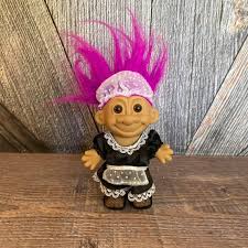 Vintage French Maid Troll Doll Old