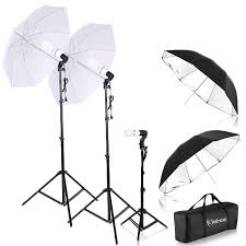 Studio Lighting Photography 45w Umbrellas Adjustable Light Stand Kit With Bag Ebay