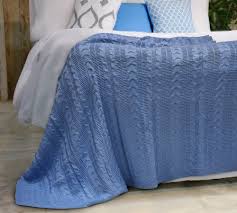 Cable Knit Blanket Queen Blue 100 Soft Premium Acrylic Thermal Blanket Lightweight Cable Knit Queen Size Bed Cover Briarwood Home