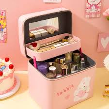 lovely pink rabbit compartment makeup