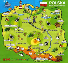 Maps for kids, Polish language, Learn polish