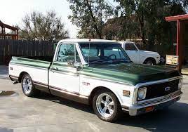 Green And White 71 72 Chevy C10 Truck
