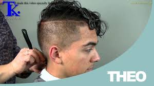 A bright hair color makes this look completely sunkissed. Man S Haircut Sides Shaved Curly Hairstyle On Pravir By T K Youtube