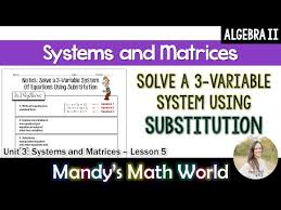 Of Equations Using Substitution Method