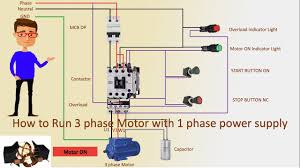 Phases and wires in distribution of ac power eep 3 wire single phase wiring diagram. 220v Single Phase Motor Wiring Diagram Single Motor Connection Motor Connection Youtube
