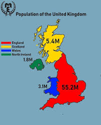 It is projected to pass 70 million in 2031. Population Of Different Regions Countries Of The United Kingdom Credi Map Of Britain United Kingdom Map United Kingdom