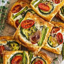puff pastry vegetable tarts the
