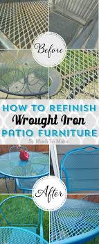 refinish wrought iron patio furniture